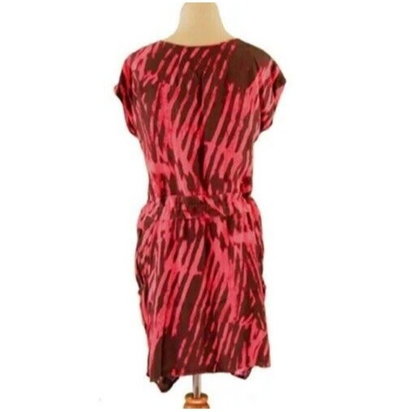 Diesel Red And Black Mini Dress With Pockets XXS 100% Viscose - Picture 2 of 11